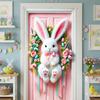 Easter Bunny Egg Door Cover Cute Happy Spring Home Decor Easter Door Decorations for Thanksgiving Birthday Party Offices Home