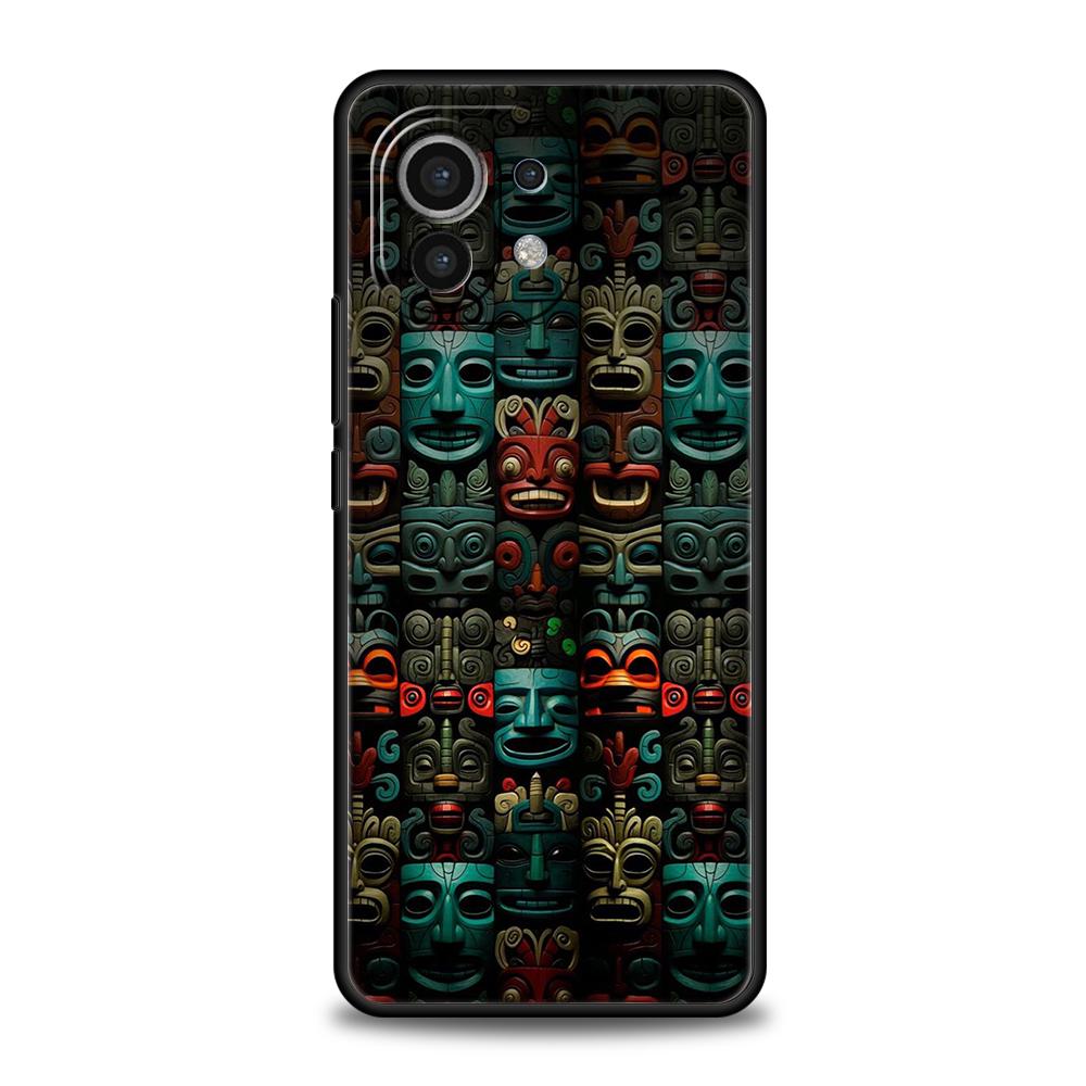 Phone Case Cover for Xiaomi Poco F7 F6 F5 F4 F3 X7 X6 X5 X4 X3 NFC M4 C51 C55 GT Pro 5G Soft TPU Fundas Vintage Totem Painting