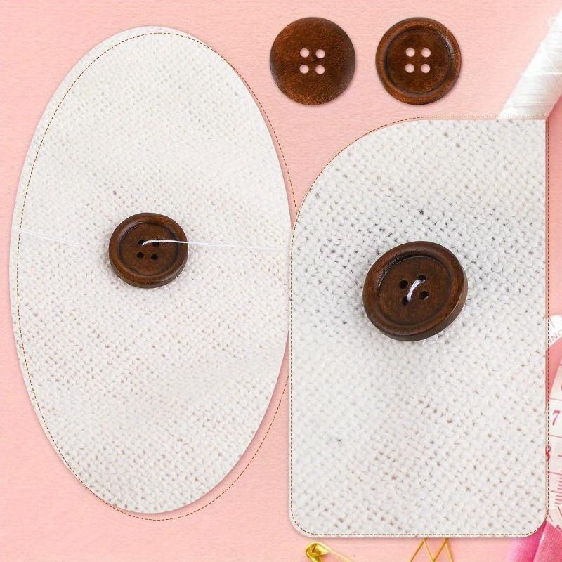 Lot de 10 boutons de couture ronds et polis, 4 trous, classiques, en bois, pour la couture, le bricolage, les vêtements, les chemises, les articles tricotés