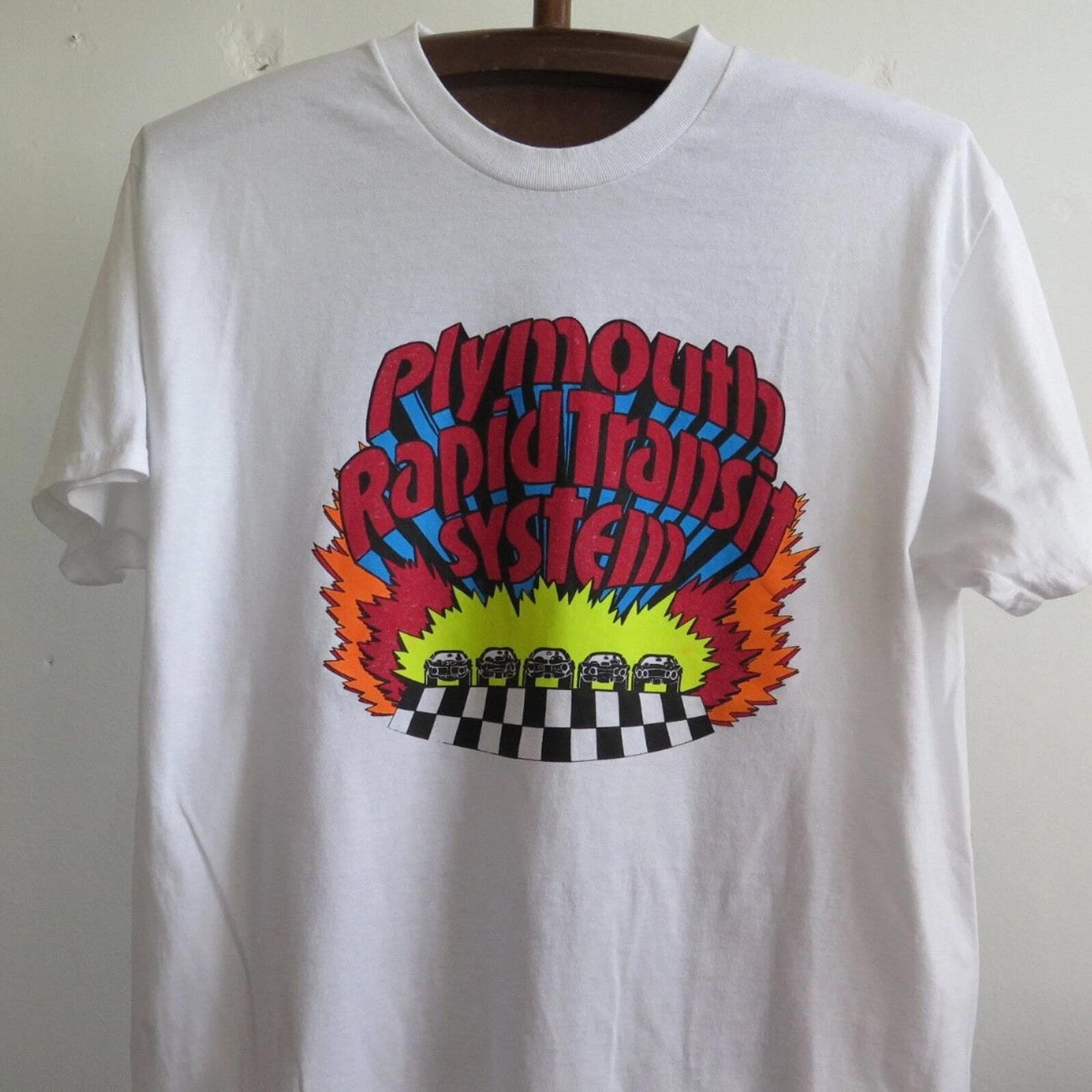 Vintage Plymouth Rapid Transit System T Shirt Drag Racing Hot Rod Plymouth Car T L