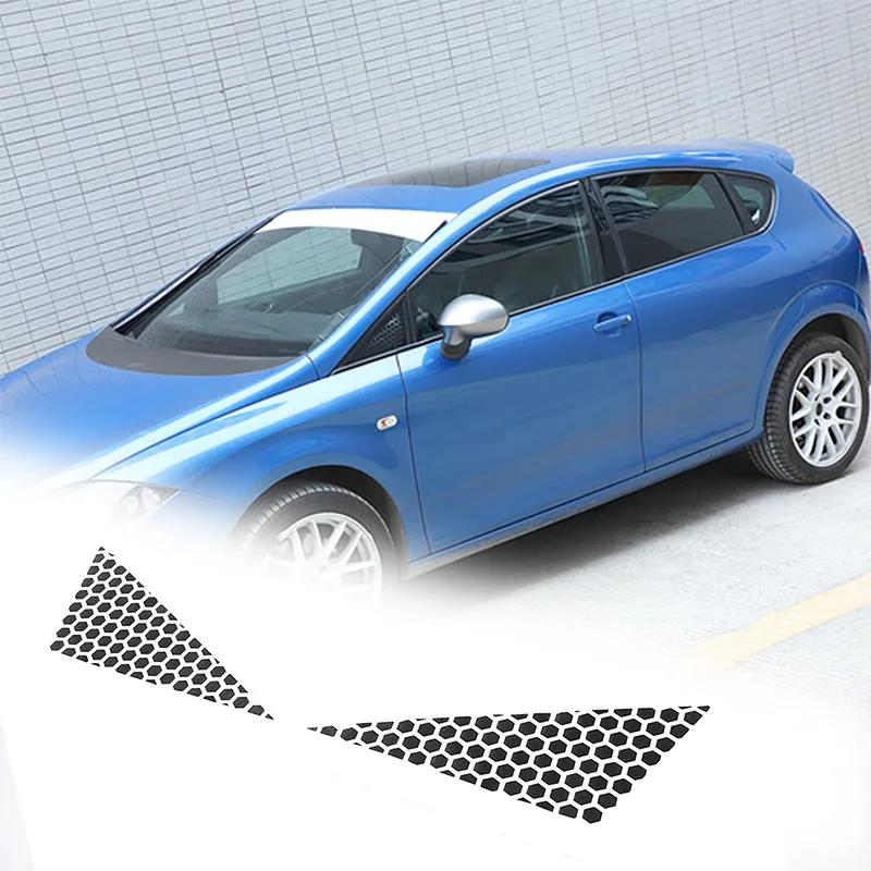 Para SEAT Leon MK2 2008-2012 pegatinas para ventanilla trasera de cuarto - diseño de panal Adhesivo de moldura Accesorios para coche