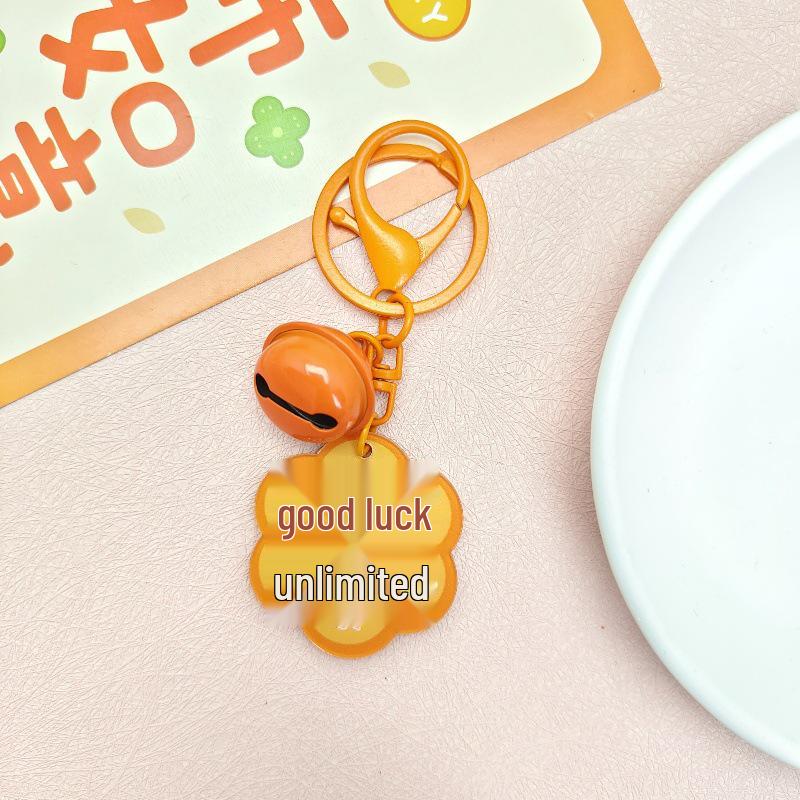 Motivational Acrylic Keychain with Bell Charm - Cute DIY Bag Accessory & Gift