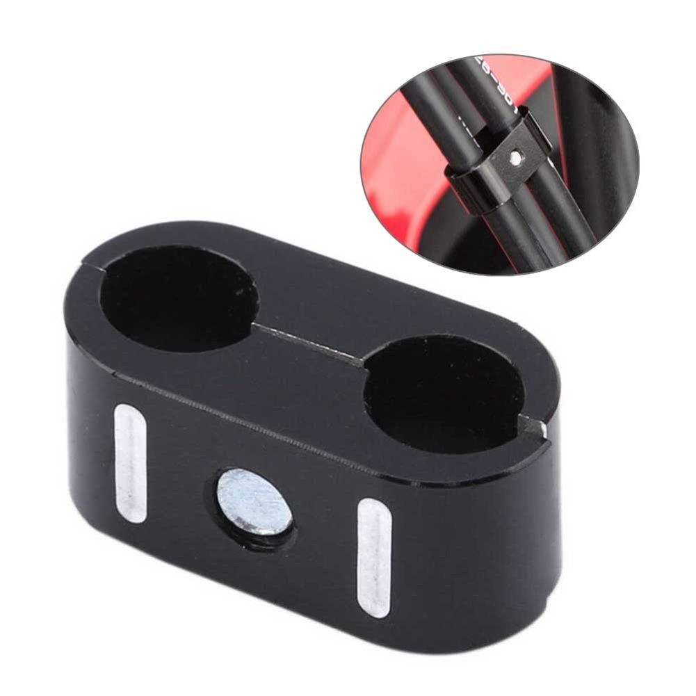 Clutch Brake Motorcycle Cable Guide Hydraulic Black Aluminum Brake Line Holder Hose Wire Clip 2.5*1.2cm