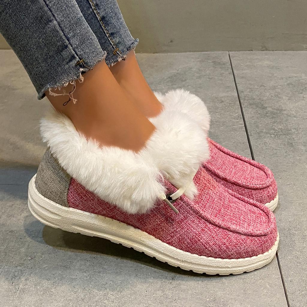 Cotton Shoes Women's Shoes Spring Versatile Low-top Flat-soled Cotton Shoes Spot Thicker