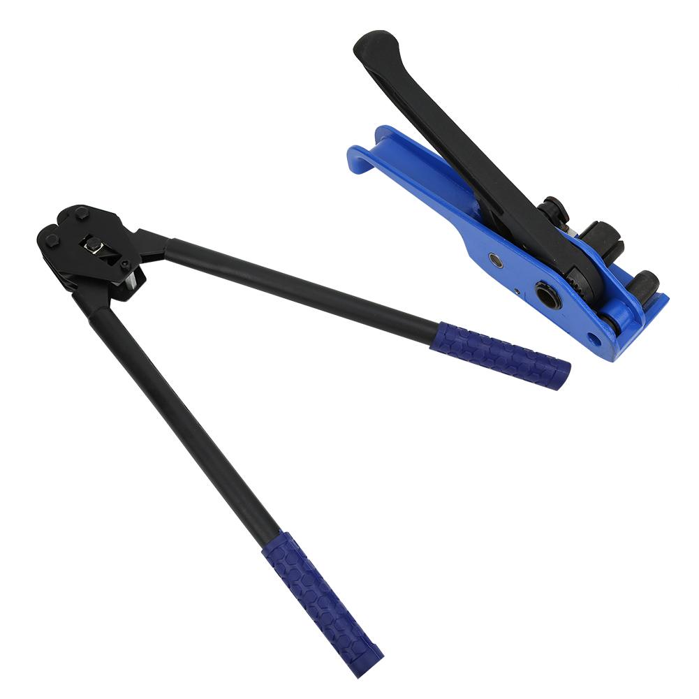 

PP PET Strap Manual Tensioner Cutter Crimper Packing Pliers Strapping Tool 16 19mmBlue 2pcs синий
