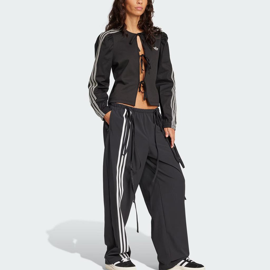 Adidas Originals RIBBON TRACKSUIT BOTTOMS Casual Pants Women's Black JV9727