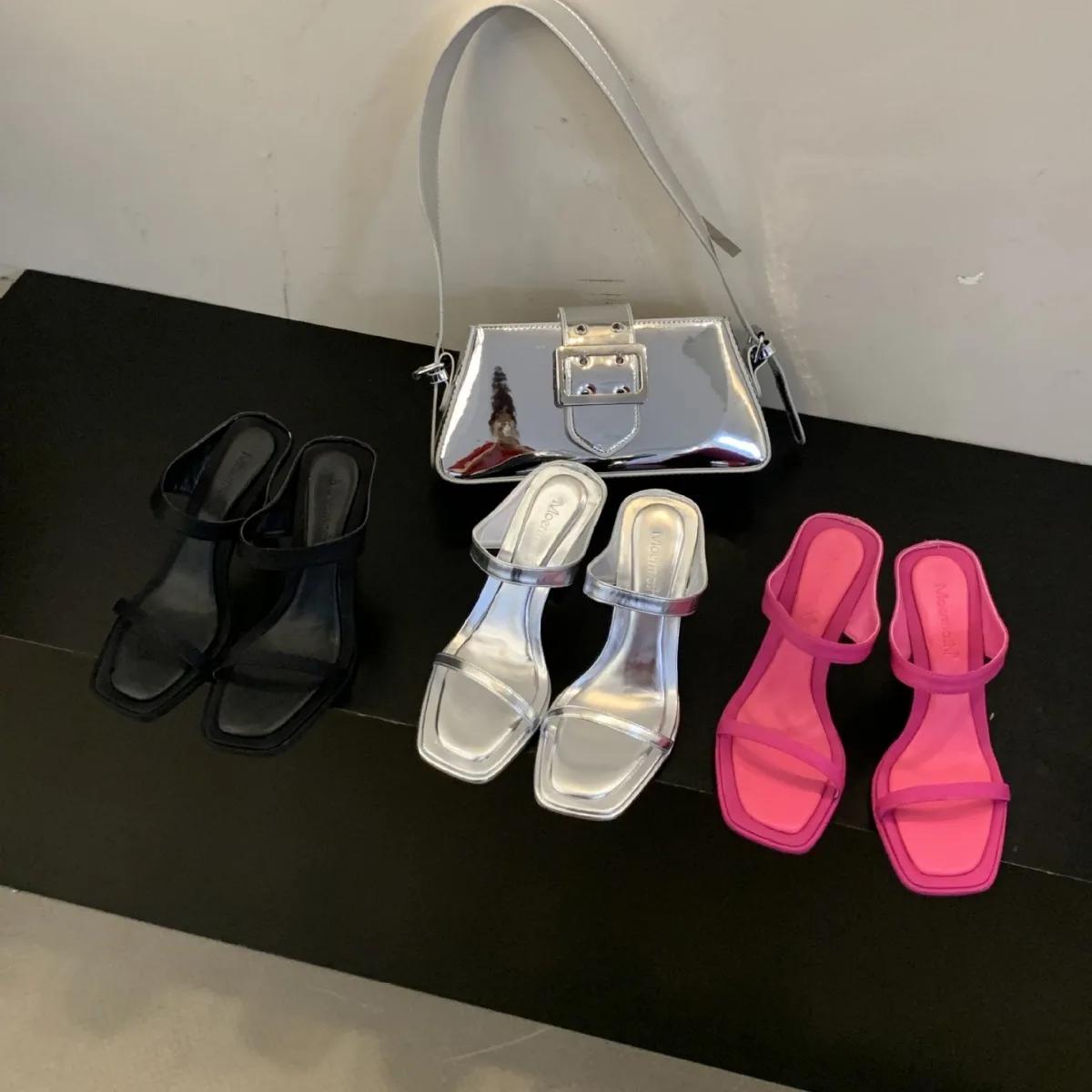 Мода Новые модные летние женские сандалии с тонким ремешком на квадратном носке женские — фото 6