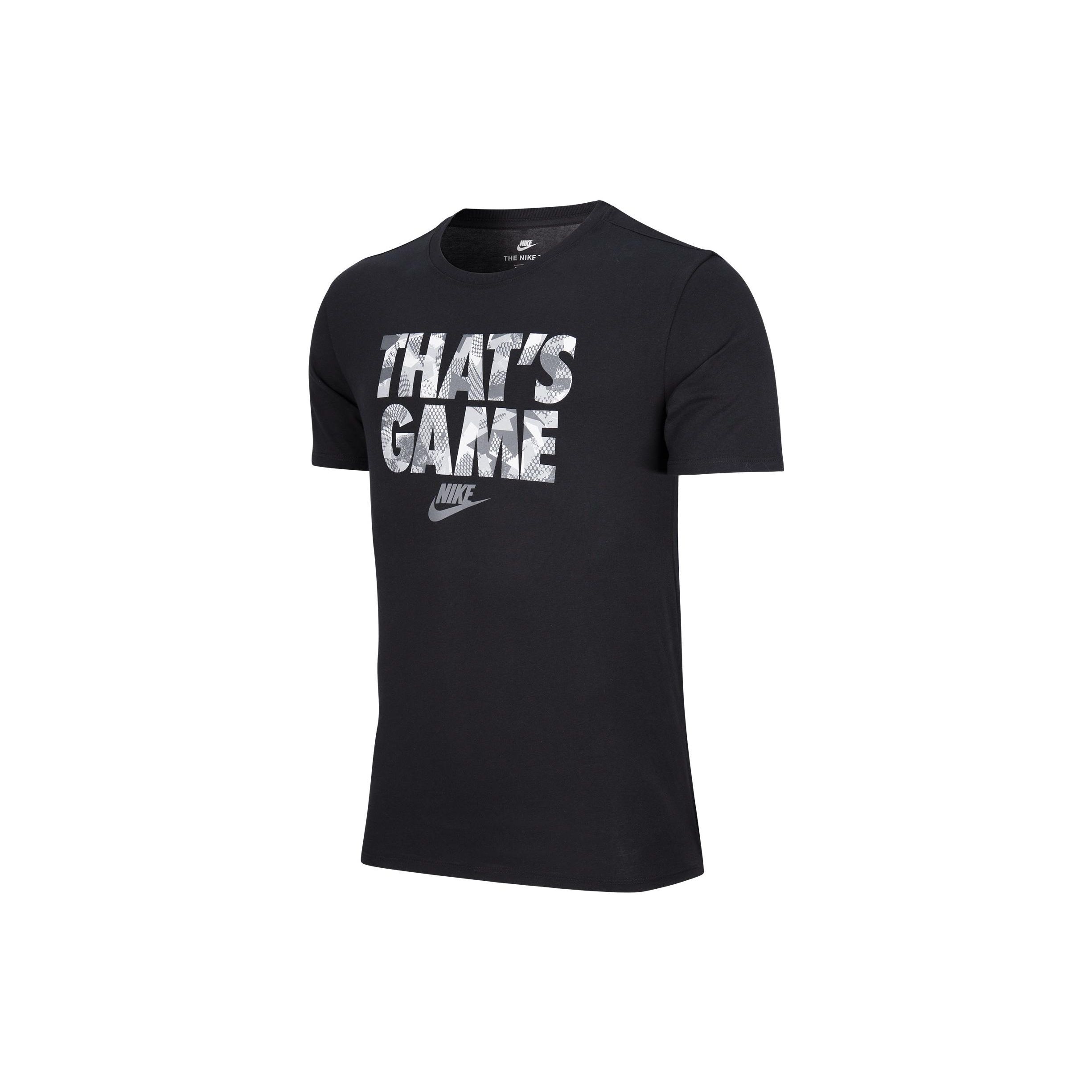 Nike Men s That s Game Graphic Print Short Sleeve T-Shirt Black 940646-010 M