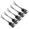 5Pcs Automotive Relay 12V 40A 5 Pin 5 Wire Interlocking Relay Socket Set Kit for Vehicle