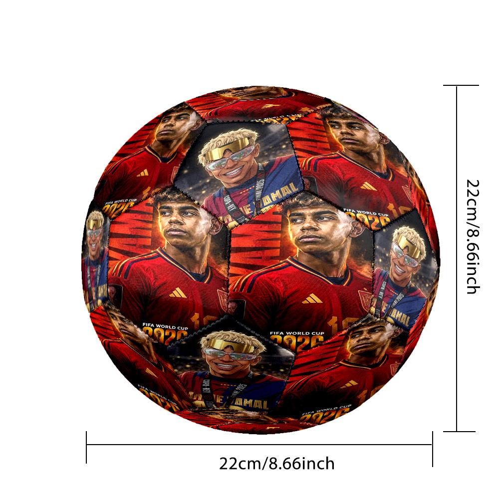 Lamine Yamal 19 New Era Soccer Size 5 Soccer Ball Machine-Stitched Indoor/Outdoor Universal Football Surprise Collection Gift