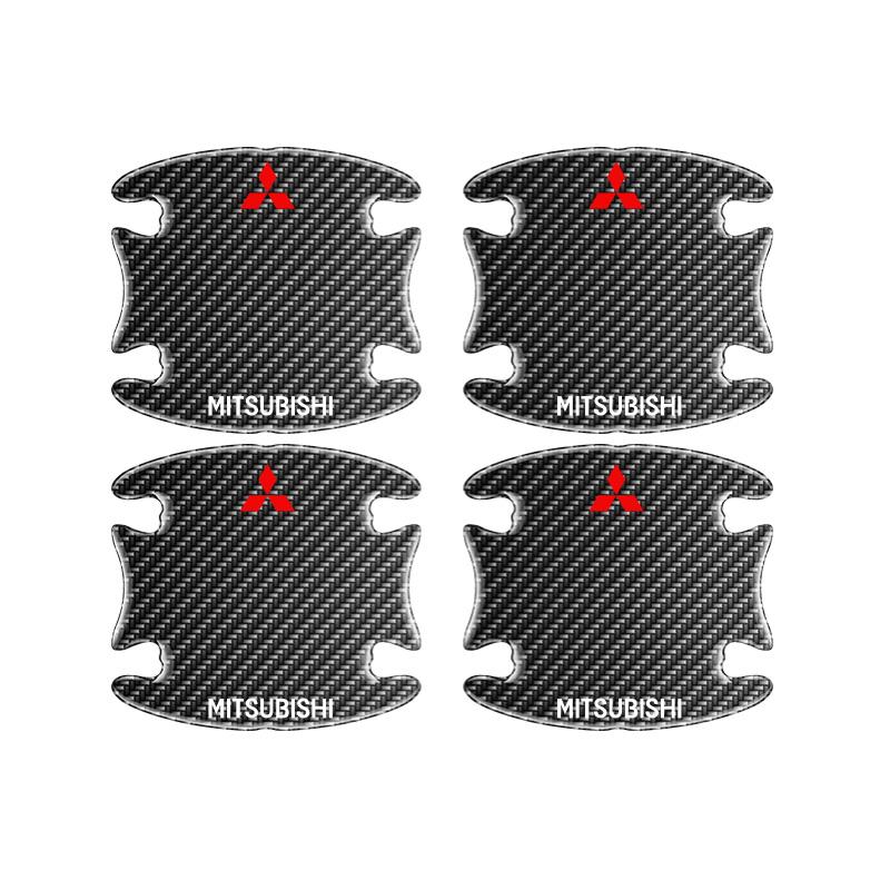 4/8 Stück Autotürgriffschutz Kratzschutz-Aufkleber für Mitsubishi Lancer ASX Outlander Delica Ralliart Competition Evolution