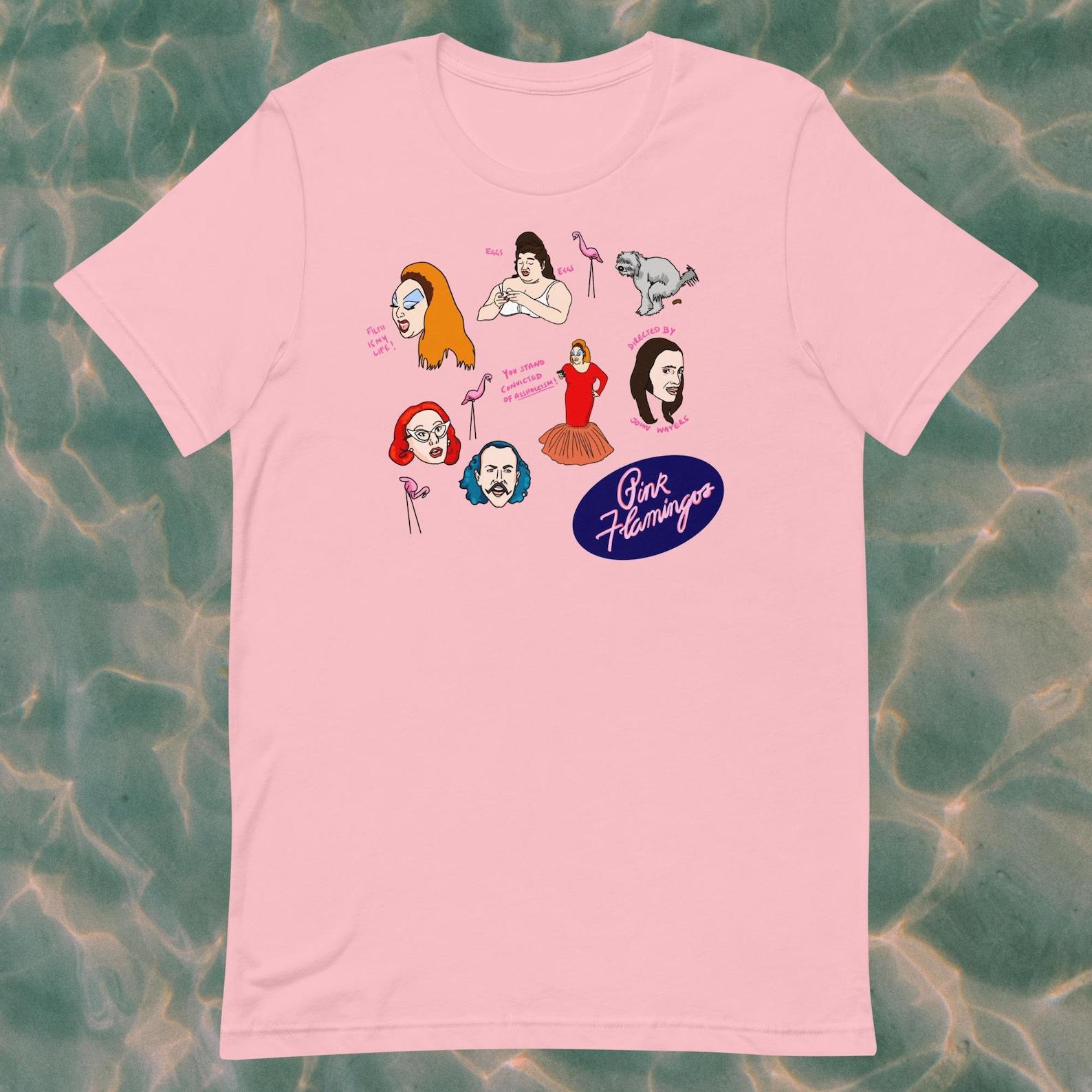 Pink Flamingos John Waters Divine Short-Sleeve Unisex T-Shirt M