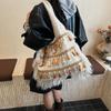 Ethnic Tassel Small Square Bag: Versatile, Large-Capacity Women's Shoulder Bag for Simple Vacation Style