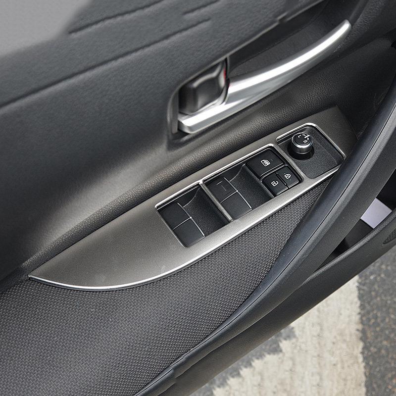 Pentru Toyota Corolla E210 - 2022 al 12-lea panou comutator geam inoxidabil Ajustați capacul Autocolante de ornamente benzi Garnitură pentru stilul mașinii