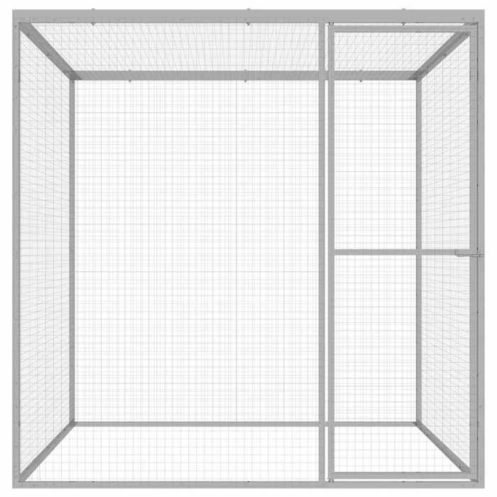Cage pour chat - vidaXL - 1,5x1,5x1,5 m - Acier galvanisé - Extérieur - Montage requis