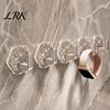 No Drill Wall Hooks Acrylic Adhesive Hooks, Hexagonal Wave Shape, Drilling Easy Dorm Room Installation Hook, Modern Style Clear for Bathroom