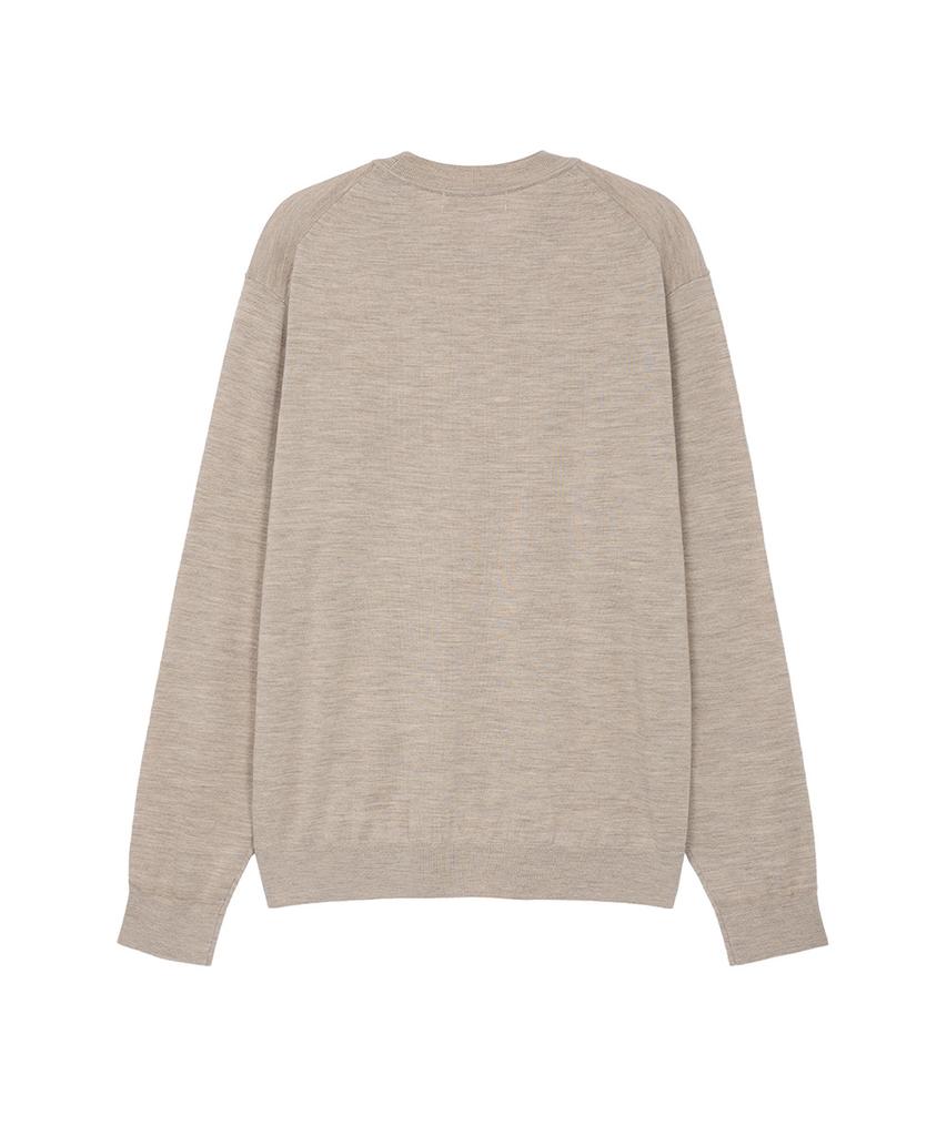 SIECLE Light Wool Crew Neck Knit (Beige)