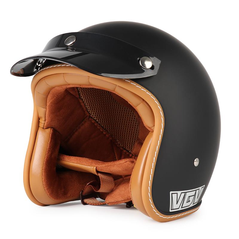 

Мотоциклетные шлемы для мужчин и женщин, для электровелосипедов, летние шлемы для защиты от солнца, ретро мотоциклетные шлемы три четверти XL бежевый