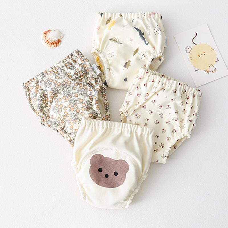 Baby Training Pants Baby Underwear Washable Cute Pattern Breathable Diaper Pants Summer Baby Diapers Cotton Learning Trousers