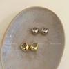 European and American style~ arc metal plain ring earrings women's ins simple temperament earrings New trendy commuter earrings