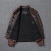 Chinesische Größe Echte Kuhlederjacke Herren Motorradjacken Echtes Rindsleder Vintage Herren Ledermantel Bikerkleidung