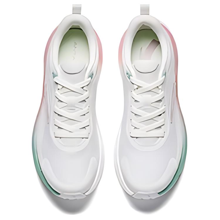 Anta Lightweight Versatile Comfortable Non-Slip Wear-Resistant Low-Top Casual Running Shoes Women sneaker White Pink Green 122445506-2