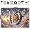 2D Plane 1 Piece Broken Time and Flying Clock Background Fabric Suitable for Rooms