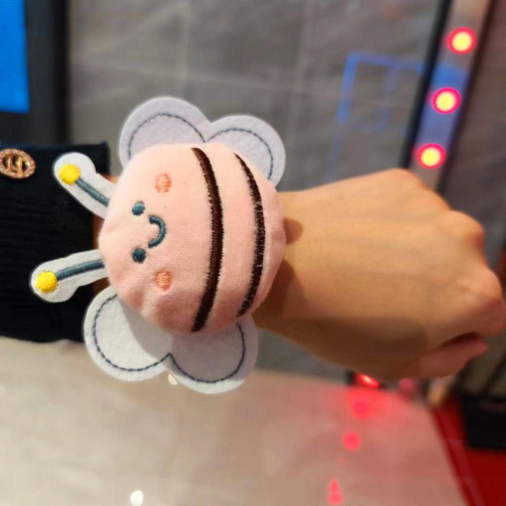 Hand Ring Bee Slap Bracelets with Clap Circle Bee Plush Wrist Band  Birthday Gift