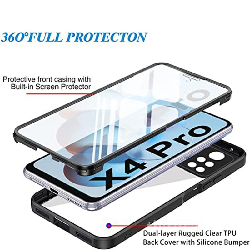 Dvojitý ochranný HD PET filmový kryt pro Xiaomi 12T 11T Mi 11 Lite NE 5G POCO X4 Redmi 10C Note 11E 11s 10s Pro 360 Ochranný kryt na celé tělo