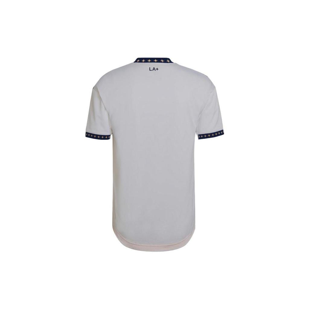 Adidas Los Angeles Galaxy Home Jersey Letter Logo Print V-Neck Short Sleeve Soccer Shirt Men tops Light-Gray H45430