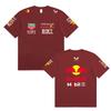 Red Bull Heren Dames F1 Raceteam T‑shirt, Zomer Korte Mouw Katoenen T‑shirt, Voor en Achter Print Casual Los Sport Topje, Meerkleurig