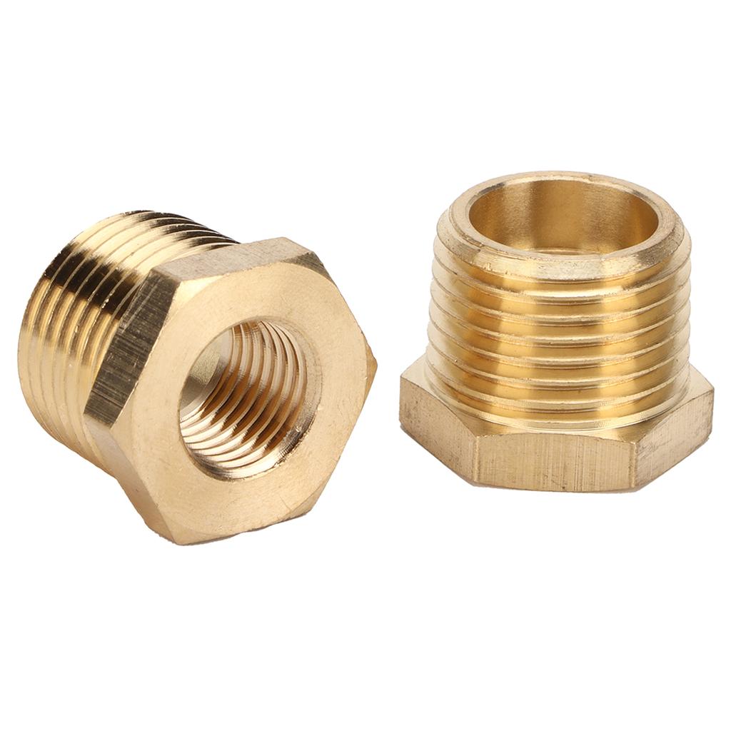 2pcs Brass Hex Reducer Bushing 1 2 NPT Male To 1 4 NPT Female Tube Hose Adapter Car Accessories