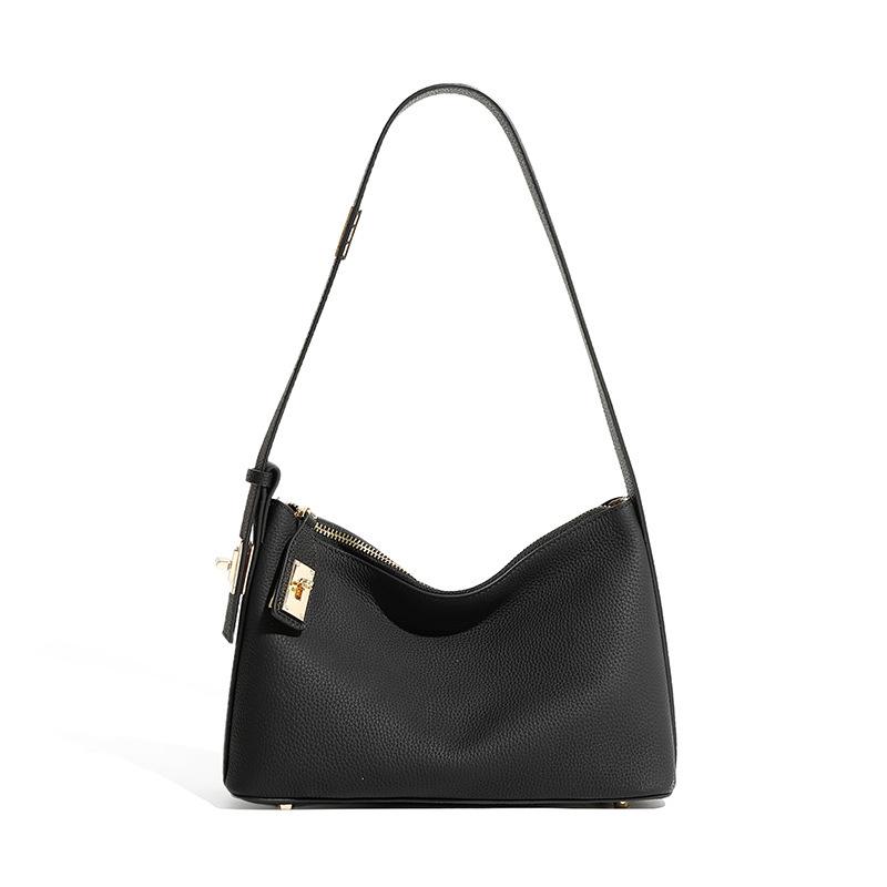 Women's first-layer cowhide bag 2025 new model genuine leather commuter dumpling bag, high-end commuter crossbody bag, handbag, underarm bag