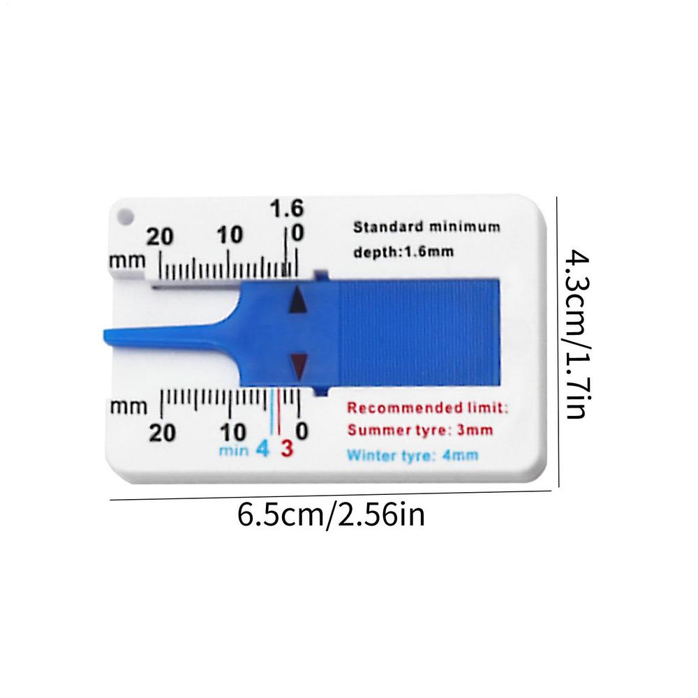Tyre Tread Depth Depthometer Car Wheel Tread Depthometer Tread Ruler Wheel Measure Tool Plastic Measure Tool