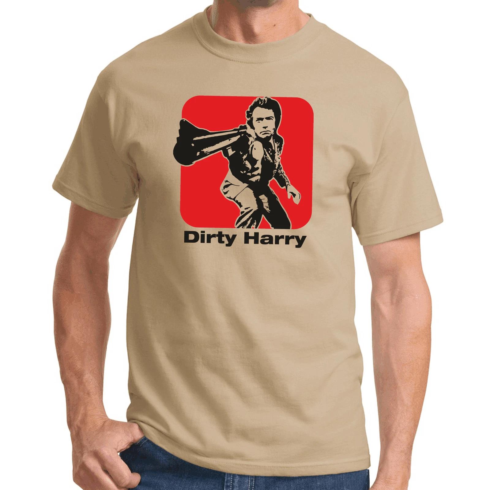 Men s and Women s T-shirts Dirty Harry Clint Eastwood Movie Cult Retro Stencil Portrait XXXXL
