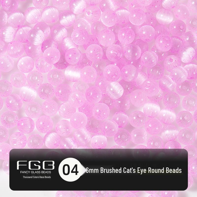 6mm Frosted Cat's Eye Glass Seed Beads for Handmade DIY Bracelets and Accessories