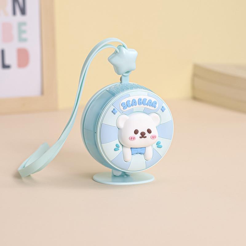 

Portable USB Rechargeable Mini Turbo Neck Fan for Kids 83*56*83mm синий