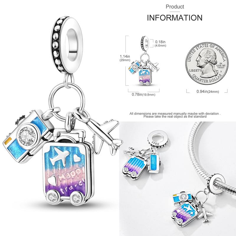 Charms Plata Copper Colorful Butterfly Bow Cute Cat Dog Fit Original Foot Bracelet Pendant Diy Beads Jewelry Makeup