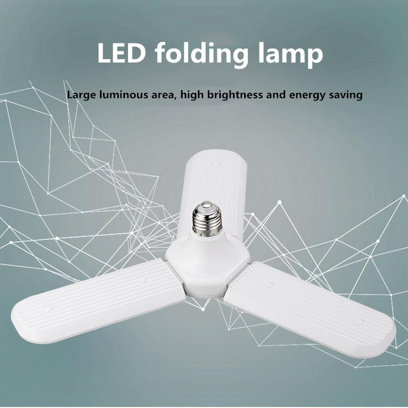 Високопотужна світлодіодна лампа E27 з широким діапазоном напруги, складане гаражне світло, висока яскравість, лампа зі стабілізованим струмом, лампа-літаюча тарілка