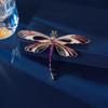 Elegant Dragonfly Enamel Brooch: Women's Niche Design Insect Pin for Suits
