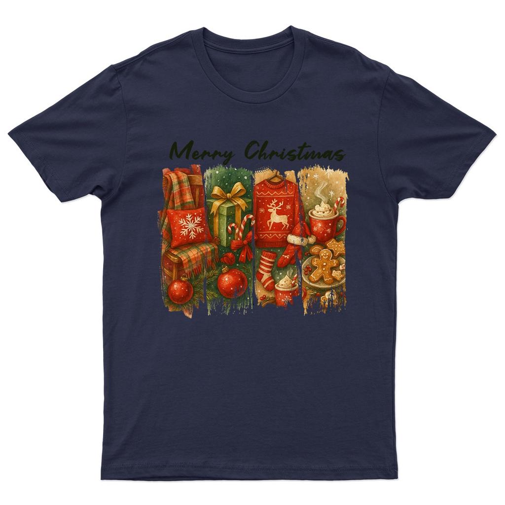 Merry Christmas Festive Holiday TShirt Unisex Gift Retro Seasonal Funny Xmas a