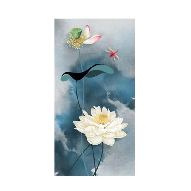 Modern New Chinese Style Watercolor Lotus Flower Fish Wall Pictures For Living Room Home Decor Canvas Print Poster Gallery Art No Frame