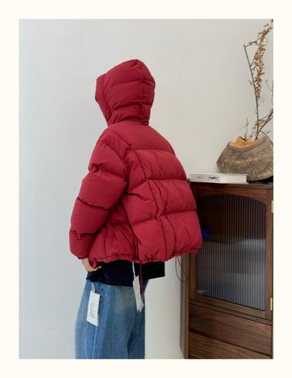 Winter Korean Style Loose Plus Size Casual Padded Cotton Hooded Jacket