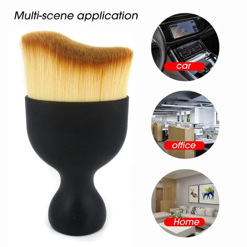Cleaning Soft Brush Car Vent With Casing Car Interior Cleaning Tool Artificial Car Brush Car Crevice Detailing Dusting Car