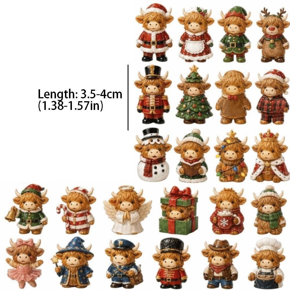 Ornaments Highland Cow Advent Calendar 24 Days Countdown Christmas Advent Calendar Christmas