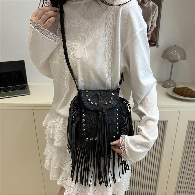 Trendige Mode Fransen Nieten Beliebtes Design Damenhandtaschen Neue lässige vielseitige Schulter-Umhängetasche