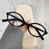 Occhiali con Montatura Piccola Ovale Stampa Leopardo Occhiali Semplici Retro Coreani Occhiali Blocca Luce Blu Vetri per Protezione Occhi Decorazione