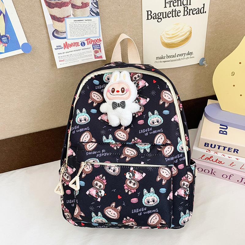 Children School Bag Cartoon Cute Labubu Backpack Large Capacity Children Backpack Kawaii Casual Backpack Birthday Gifts