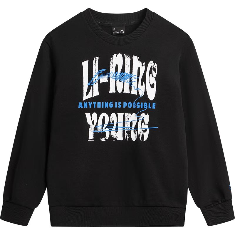 Li-Ning Kids  Cotton-Blend Crew Neck Sportswear Sweatshirt 150