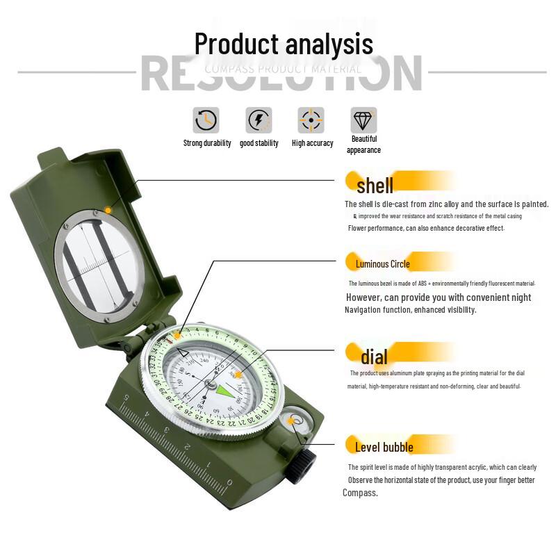 Outdoor Camping High-Precision Multifunction Compass